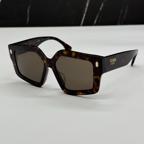 NEW FENDI FE40162F 52E HAVANA SUNGLASSES WOMEN FENDI - Picture 1 of 10